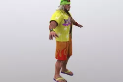 Hulk Hogan Low-poly  3D model