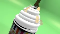 ICE CREAM Yogurth animated with realflow and Vray Render 3D model