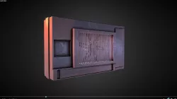 Industrial ventilation fan Low-poly  3D model