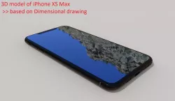 iPhone XS Max - original dimensions 3D model