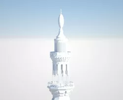 islamic Mosque tower 3D model