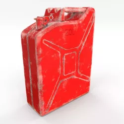 Jerry Can 2 Worn PBR Low-poly  3D model