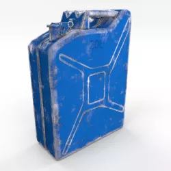 Jerry Can Low Poly 3 Worn PBR Low-poly  3D model