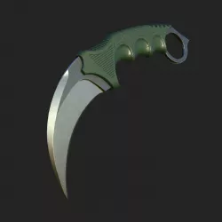 Karambit knife Low-poly  3D model
