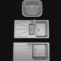 kitchen sink set and sink tap 3D model
