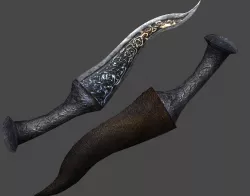 Kris Knife1 Low-poly  3D model