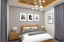 Light colors bedroom interior scene 3D model