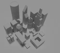 Low-poly buildings Low-poly  3D model