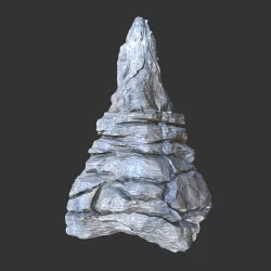 Low poly Realistic Rocky Sharp Cliff Modular s2 Low-poly  3D model