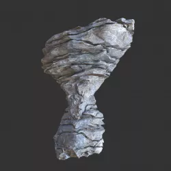 Low poly Realistic Rocky Sharp Cliff Modular s7 Low-poly  3D model