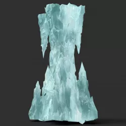 Low poly Sharp Ice Column 12 Low-poly  3D model
