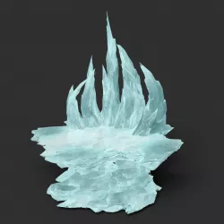 Low poly Sharp Ice Column 13 Low-poly  3D model