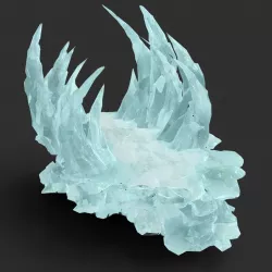 Low poly Sharp Ice Column 14 Low-poly  3D model
