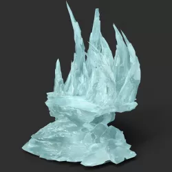 Low poly Sharp Ice Column 15 Low-poly  3D model