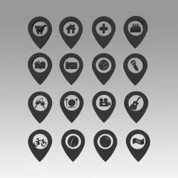 Map markers 3D model