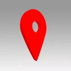 Map pointer Low-poly  3D model