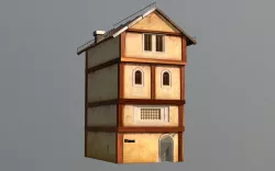 Medieval fantasy house - 04 Low-poly  3D model