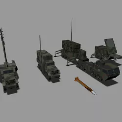 MIM-104 Patriot Low-poly  3D model