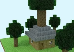 Minecraft tree house Low-poly  3D model