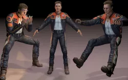 Motorcyclist rigging 3D model