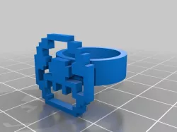 My Customized pixel art ring (size 4.75 mushroom)