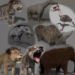 Past mammals pack - 3d animated past mammals pack  3D model