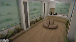 Pharmacy - interior and props Low-poly  3D model
