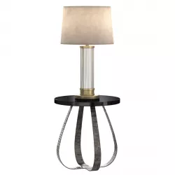 Porta romana fig table and Ralph Lauren Ribbed Console Lamp 3D model