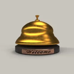 Reception Bell Low-poly  3D model