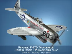 Republic P-47D Thunderbolt - Torrid Tessie 3D model