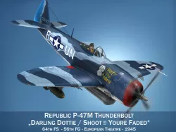 Republic P-47M Thunderbolt - Darling Dottie 3D model
