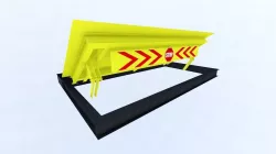 Road Blocker- Barrier - Surface Mount  Low-poly  3D model