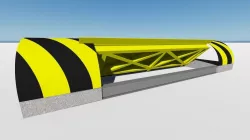 Road Blocker - Surface Mount with Canopy Low-poly  3D model