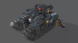 sci fi tank Low-poly  3D model