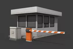 Security Booth Low-poly  3D model