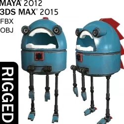 Silly Robot Low-poly  3D model