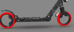 Single hub lick scooter with dynamo
