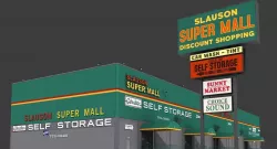 Slauson Super Mall Building Low-poly  3D model