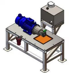 Small hydraulic test bed