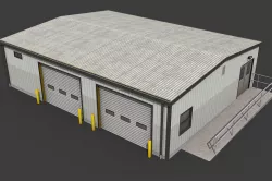 Small Warehouse Low-poly  3D model