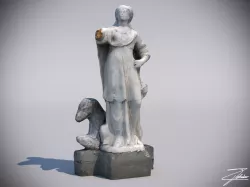 Statue 3 Low-poly  3D model