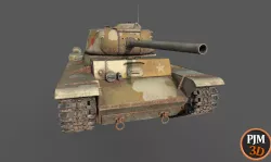 Tank-KV-85 Desert camouflage 3D model