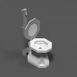 Toilet JSON Model Low-poly  3D model