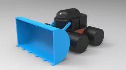 toy backhoe 3D model