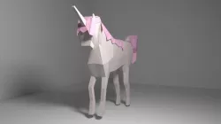 Unicorn Low-poly  3D model