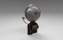 Vintage school bell Low-poly  3D model