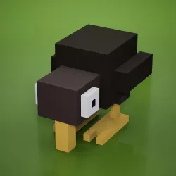 Voxel - Kiwi Low-poly  3D model