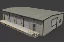 Warehouse Low-poly  3D model