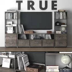 WEXLER WIDE MEDIA WALL SET 3D model