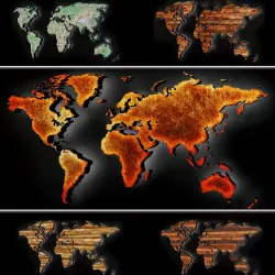 World map 3D model